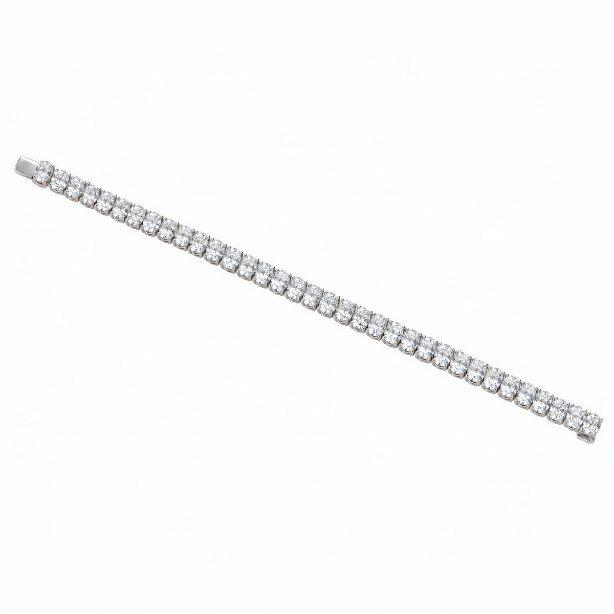 Ellipse Oval-Cut Lab-Grown Diamond Tennis Bracelet