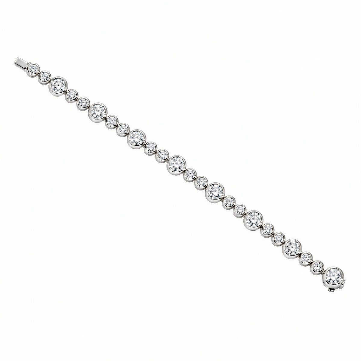 Orbit Graduated Bezel Lab-Grown Diamond Bracelet