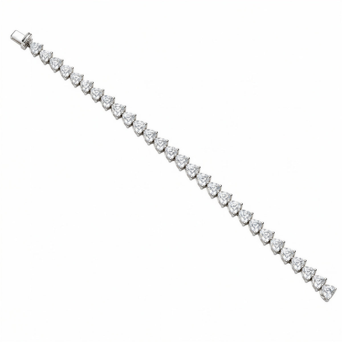 Drop Heart-Shape Lab-Grown Diamond Tennis Bracelet