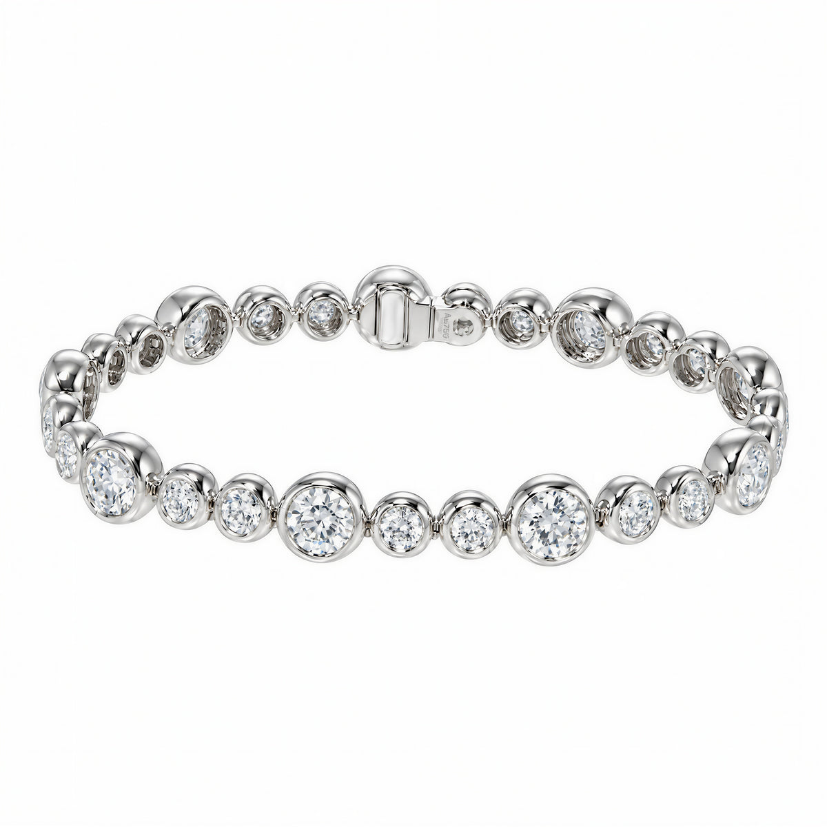 Orbit Graduated Bezel Lab-Grown Diamond Bracelet