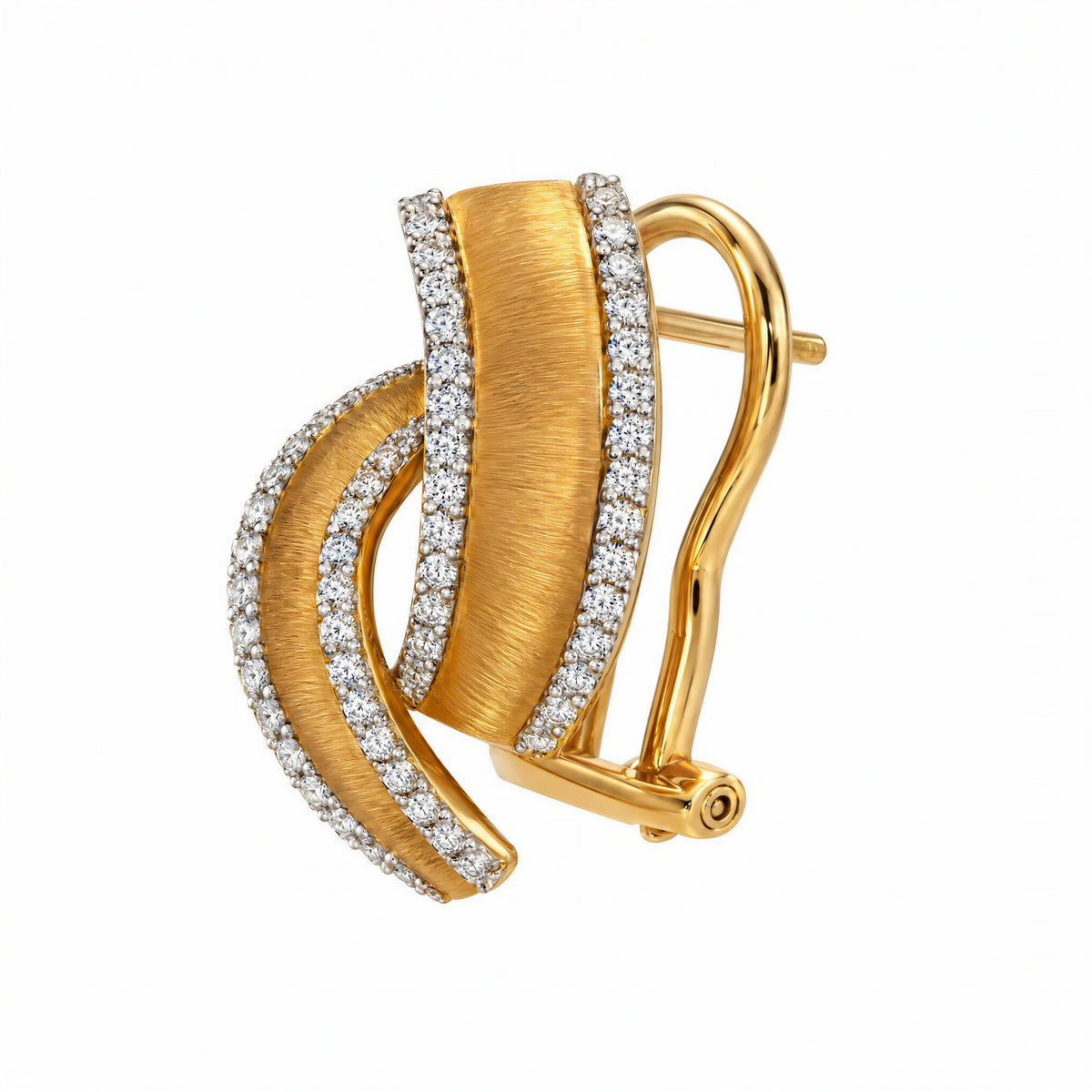 Contour Lab-Grown Diamond Huggie Earrings